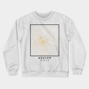 MOSCOW RUSSIA CITY STREET MAP ART Crewneck Sweatshirt